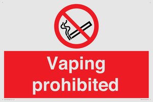 Vaping prohibited
